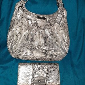 TRENDY STYLE❤Snakeskin❤Coach bag & Wallet❤